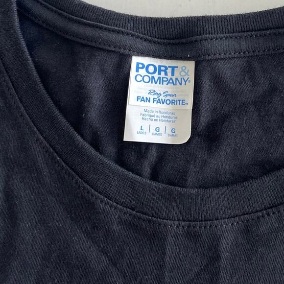 New PORT & COMPANY Tetris Level Up Graphic Tee T-Shirt Women’s SIZE L Black - Picture 8 of 10